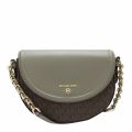 Womens Army Green Half Dome Chain Crossbody Bag 75041 by Michael Kors from Hurleys