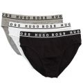 Mens Black, White & Grey 3 Pack Briefs 67248 by BOSS from Hurleys