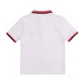 Boys White Tipped Collar S/s Polo Shirt 90286 by BOSS from Hurleys