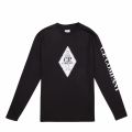 Boys Black Sailor Patch L/s T Shirt 47631 by C.P. Company Undersixteen from Hurleys