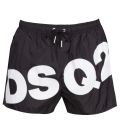 Mens Black/White Big Logo Boxer Swim Shorts 41376 by Dsquared2 from Hurleys