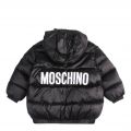 Boys Black Oversized Padded Coat 76139 by Moschino from Hurleys
