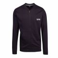Mens Navy Waffle College Sweat Jacket 74410 by BOSS from Hurleys