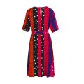 Womens Fuschia Spot & Stripe Midi Dress 48532 by PS Paul Smith from Hurleys