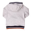 Boys Grey Colour Tipped Zip Hooded Sweat Top