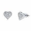 Ted Baker Womens Silver/Crystal Hanila Heart Studs 74487 by Ted Baker from Hurleys