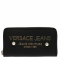 Womens Black Couture Logo Large Zip Around Purse 41733 by Versace Jeans from Hurleys