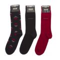 Mens Dark Blue 3 Pack Socks Gift Set 31936 by BOSS from Hurleys