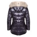 Womens Black Authentic Fur Shiny Coat 32202 by Pyrenex from Hurleys