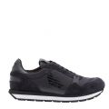 Mens Navy Logo Runner Trainers 29198 by Emporio Armani from Hurleys