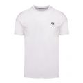 Mens White Ringer S/s T Shirt 58888 by Fred Perry from Hurleys