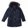 Girls Royal Navy Ashbridge Waxed Jacket 12613 by Barbour from Hurleys