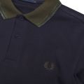 Mens Navy Space Dye Tipped S/s Polo Shirt 97641 by Fred Perry from Hurleys