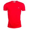 Mens Red Basic Regular Fit S/s Tee Shirt