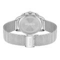 Mens Silver/Black Advise Mesh Bracelet Watch 104365 by HUGO from Hurleys