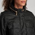 Womens Black Baton Waxed Jacket 56252 by Barbour International from Hurleys