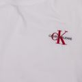 Womens Bright White Monogram Embroidered Crop S/s T Shirt 42934 by Calvin Klein from Hurleys