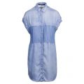 Womens Light Blue Chambray Shirt Dress 40692 by Replay from Hurleys