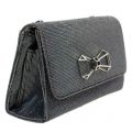 Womens Jet Traynor Geo Bow Glitter Evening Bag 63096 by Ted Baker from Hurleys