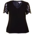 Womens Black Jessin Lace Sleeve Top 61998 by Ted Baker from Hurleys