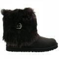 Youth Black Ellee Leather Boots (4-5)