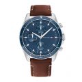 Mens Brown/Blue Parker Leather Watch 86607 by Tommy Hilfiger from Hurleys