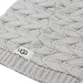 Womens Light Grey Cable Hat with Pom 46353 by UGG from Hurleys