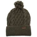 Lifestyle Mens Olive Cable Knit Beanie Hat