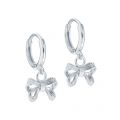 Womens Silver Perrie Petite Bow Huggie Earrings 82831 by Ted Baker from Hurleys