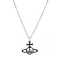 Womens White/Black/Silver Ornella Double Sided Pendant Necklace 54483 by Vivienne Westwood from Hurleys