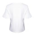 Womens White Floral Ruffle T Shirt 27499 by PS Paul Smith from Hurleys
