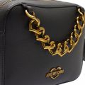 Womens Black Heart Chain Camera Bag 74231 by Love Moschino from Hurleys