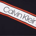 Mens Navy Text Stripe Logo Sweat Top 44131 by Calvin Klein from Hurleys