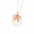 Womens Rose Gold Vintage Mini Bow & Coin Necklace 34265 by Olivia Burton from Hurleys