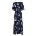 Womens Utility Blue Caterina Crepe Button Midi Dress 47714 by French Connection from Hurleys