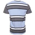 Mens Grey Made In France Striped S/s Tee Shirt 29407 by Lacoste from Hurleys