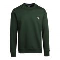 Mens Dark Green Classic Zebra Sweat Top 77563 by PS Paul Smith from Hurleys