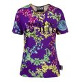 Womens Violet Baroque Mix Print S/s T Shirt 49038 by Versace Jeans Couture from Hurleys