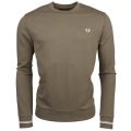 Mens Iris Leaf Crew Neck Sweat Top 14793 by Fred Perry from Hurleys
