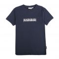 Kids Blue Marine S-Box S/s T Shirt 97588 by Napapijri from Hurleys