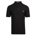 Mens Black Button Down S/s Polo Shirt 76967 by Fred Perry from Hurleys