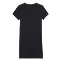 Girls Black Monogram Stripe T Shirt Dress 56088 by Calvin Klein from Hurleys
