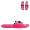 Womens Pink Glow Logo Slides 59774 by Calvin Klein from Hurleys