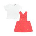 Infant Coral Top & Dungaree Dress Set 85110 by Mayoral from Hurleys