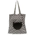 Womens Black & White Cat Foldaway Shopper Bag 70034 by Lulu Guinness from Hurleys