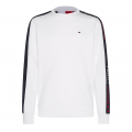 Mens White Taped Arm Crew Sweat Top 79107 by Tommy Hilfiger from Hurleys