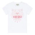 Girls White/Pink Neon Iconic Tiger S/s T Shirt 53639 by Kenzo from Hurleys
