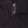Mens Black Tape Trim Regular Fit S/s Polo Shirt 35733 by PS Paul Smith from Hurleys