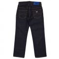 Boys Blue Tapered Jeans 19767 by Armani Junior from Hurleys