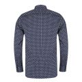Mens Navy Hillgat Geo L/s Shirt 29243 by Ted Baker from Hurleys
